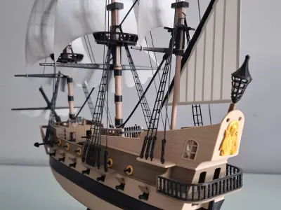 Galleon Model a Hobby and Unique Interior Decoration 3D print model
