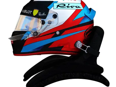 Raikkonen helmet 2018 Low-poly 3D model