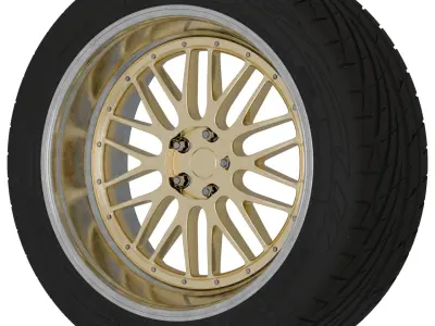 BBS LM Aftermarket Wheel Low-poly 3D model
