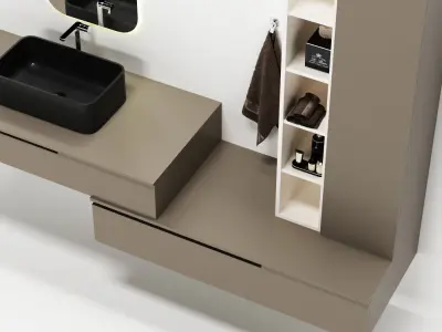 luxury italian bathroom furniture 3D model