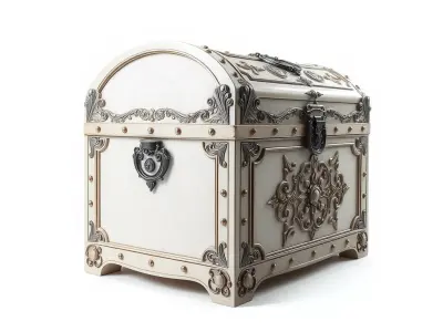 Ornate Decorative Chest D model pack Low-poly 3D model