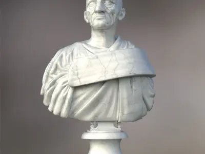 Marcus Porcius Cato the Censor bust 3D model