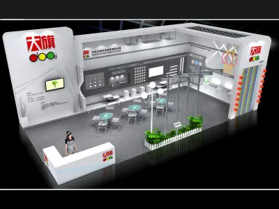 Booth - Area - 12X6-3DMAX2009-021 3D model