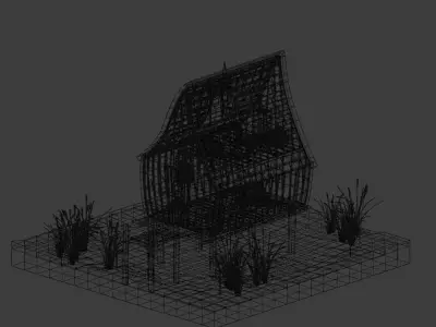 Witch house Low-poly 3D model