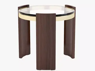 Figured Eucalyptus Bowen Round Side Table 3D model