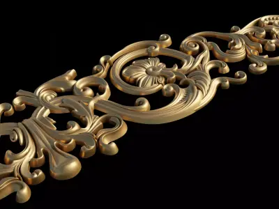 Carved Ornament Decor Low-poly 3D model