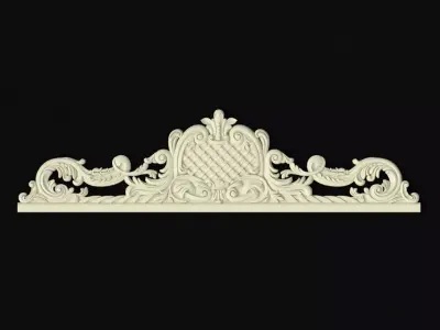Central decor ornament for furniture 3D model 728