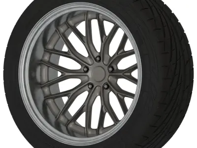 Vossen VWS 02 Aftermarket Wheel Low-poly 3D model