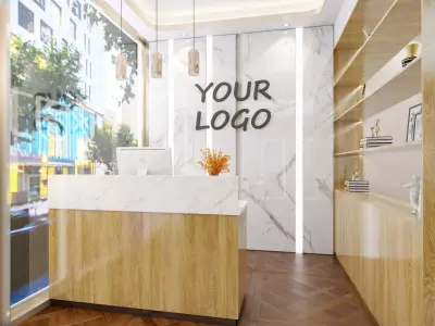 Light luxury barber shop 3D model