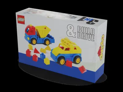 Cars and action games Building Vehicle Set Low-poly 3D model