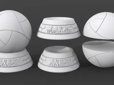 Al Rihla Cup - France version - ball and base 3D print model
