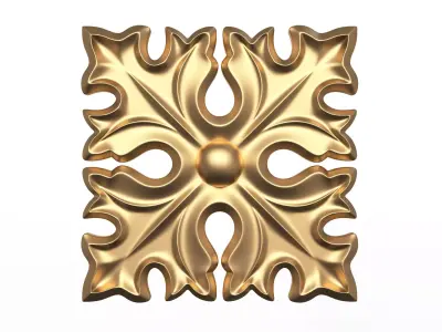 Rosette Carved Decoration CNC 017 Low-poly 3D model