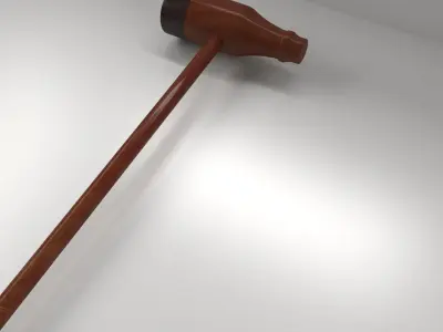 Woodball Mallet 3D model