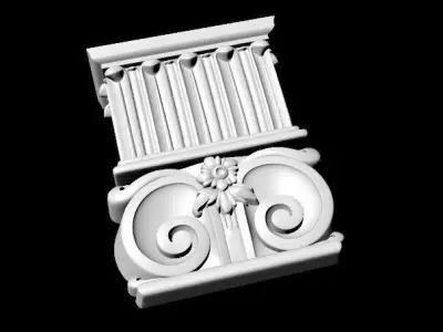 carved pilaster 3D model 4