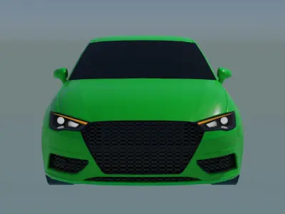 Realistic Hatchback car 3D model