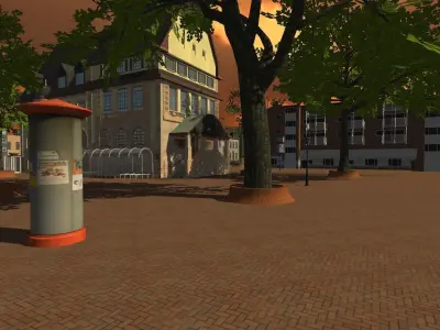 Urban Landscape - City Low-poly 3D model