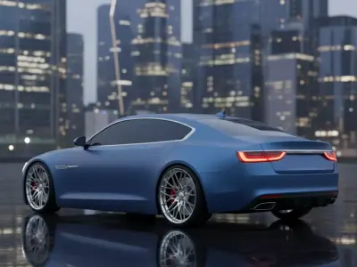 Dodge Charger SRT Hellcat 3D model Low-poly 3D model