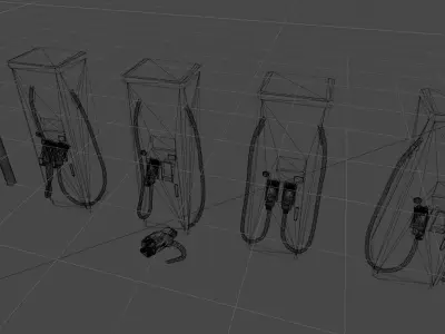 PBR E-Car Chargingstation 3D model