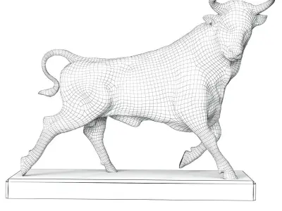Bronze bull 3D model