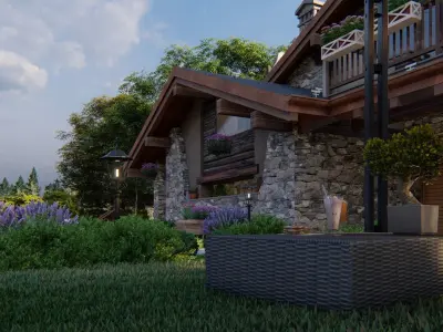 Architecture - Alpine house 3d 3D model