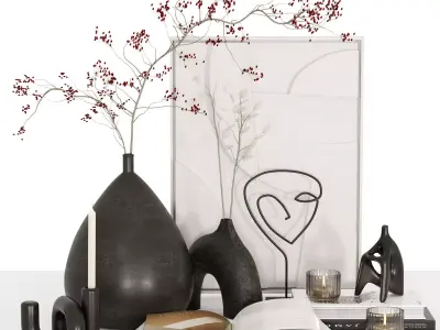 Decorative set 01 3D model