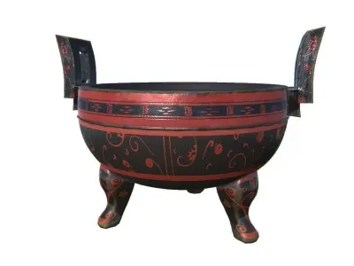 Tripod Food Container  Low-poly 3D model