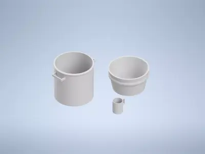basic bowl and cup set 1 35 Free 3D print model