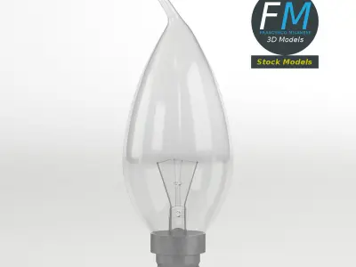 Candle angular light bulb 3D model