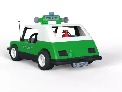 Classic Police Car Low-poly 3D model