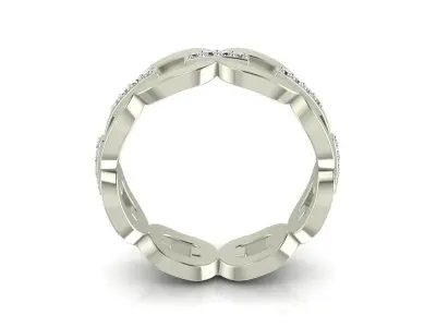 Chain Ring with gemstones 2 3D print model