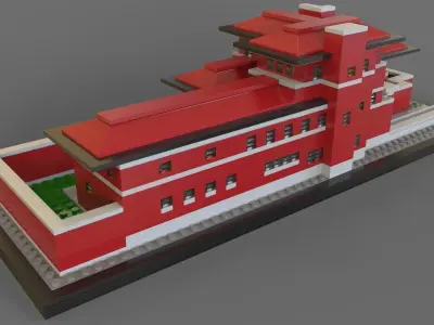 Lego 3d Robie house 3D model