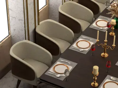 Dining Chair Modern Design 3D model