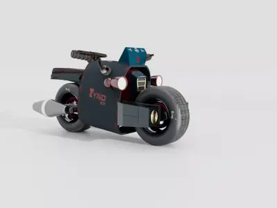 3D modeling of bike Low-poly 3D model