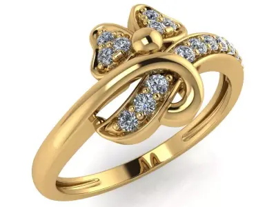 light weight gold diamond rings-C111116SKCH2026036-wt-0-5 3D print model