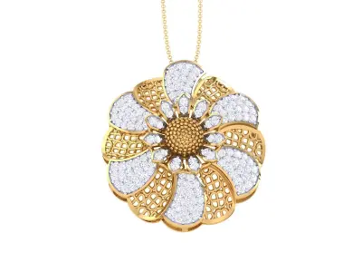 Italian pendant set pendant with top  3D print model