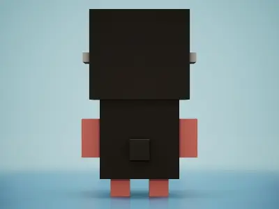 Voxel - Mole Low-poly 3D model