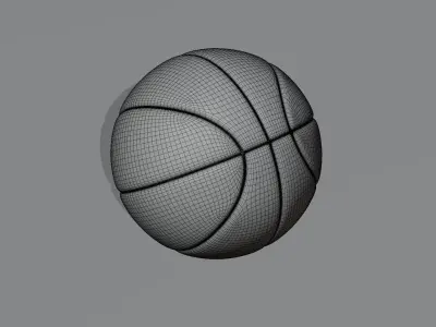 Basketball 3D model Low-poly 3D model
