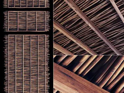 Ceiling thick branch crooked n1 3D model