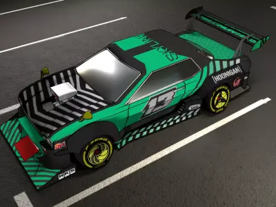 NISSAN Skyline stylized 3D model