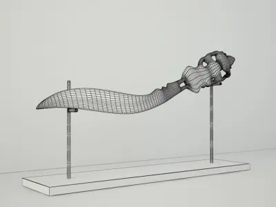 Indian Brass Letter Opener 3D model