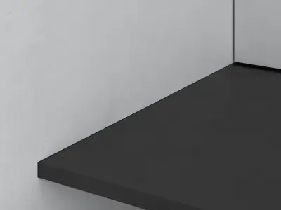 Decorative wall with fireplace set 15 3D model