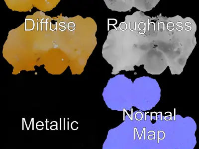 Rasgulla Sweet D Model Pack Low-poly 3D model