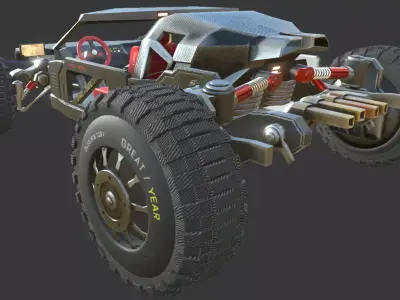 SCI-FI BUGGY Medium High Poly Model 3D model