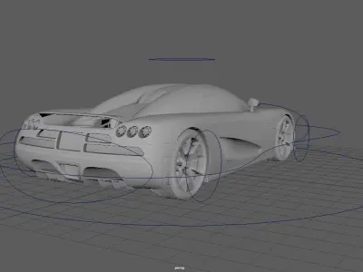 Koenigsegg CCX Low-Poly and Rigged Low-poly 3D model