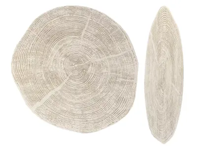 Woodcut Tree Ring Rugs Set 169 200cm  3D model