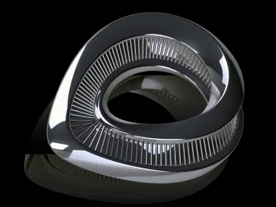 lockpad tear shaped ring 3D print model