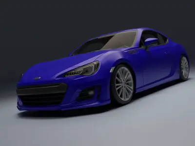 Subaru BRZ Low-poly 3D model