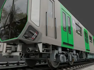 Osaka metro train 400 series 3D model