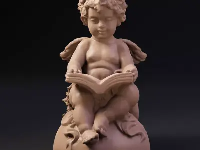 Angel reading a book 3D print model