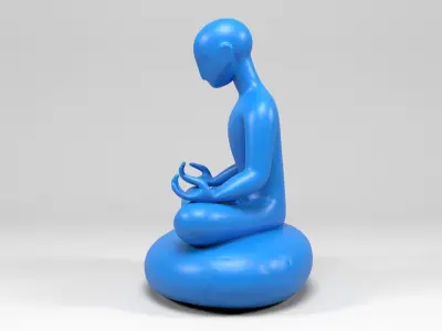 Modern figure meditation 3D print model